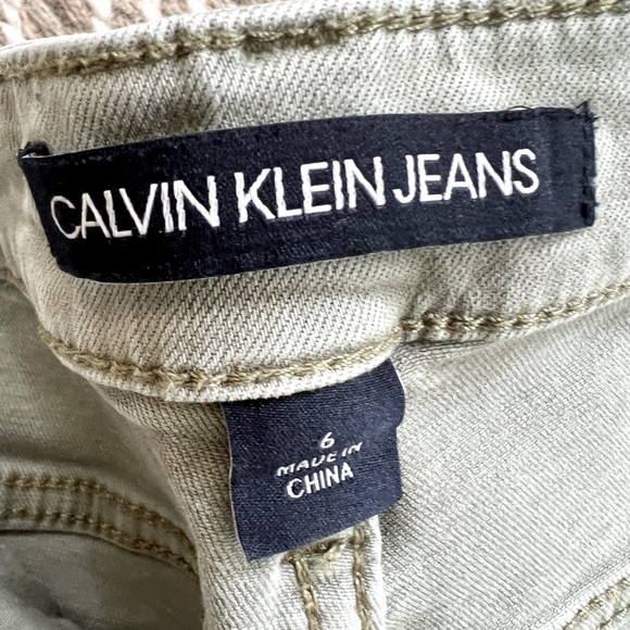 Calvin Klein green skinny jeans size 6 - Picture 2 of 4